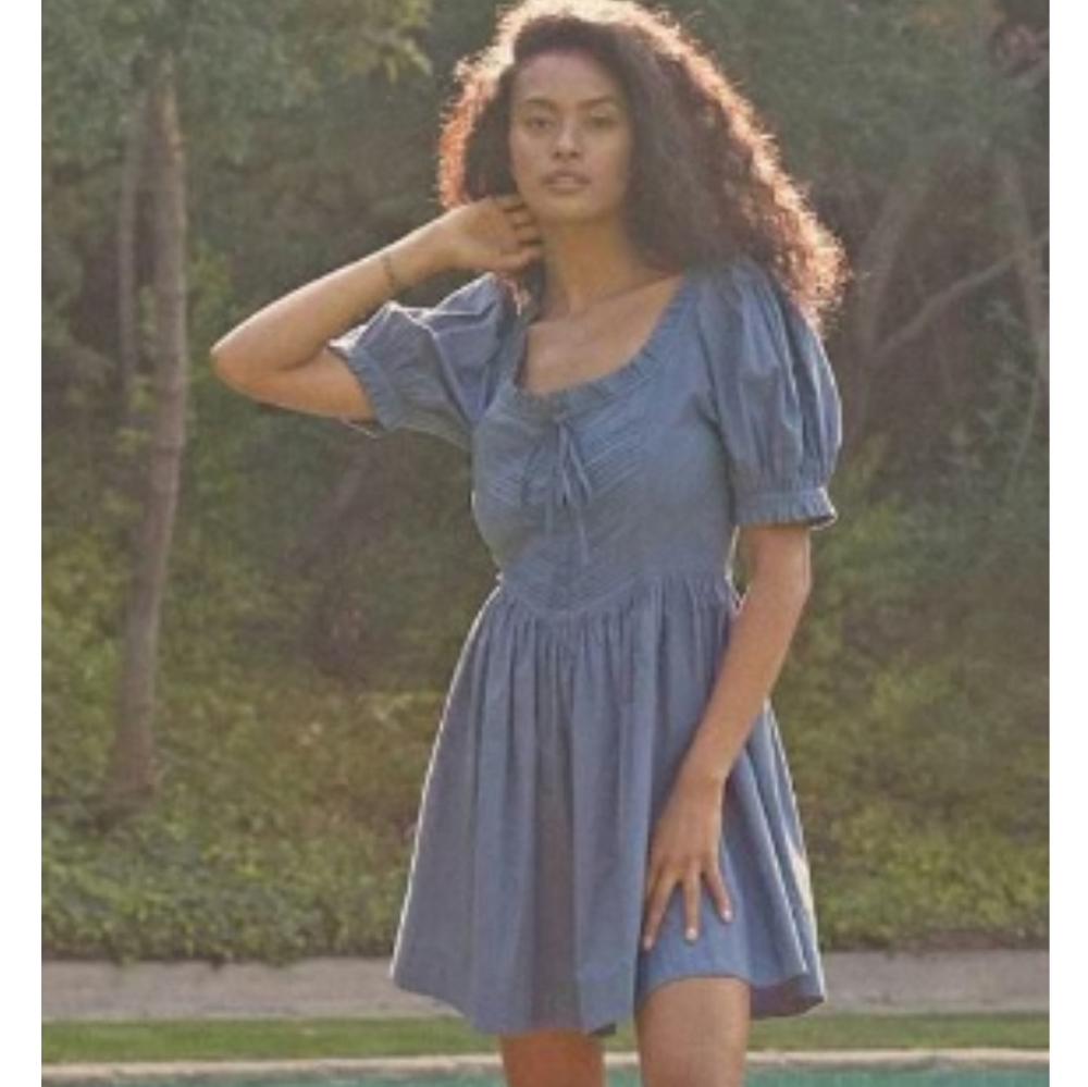 Doen Trail Dress in blue aster